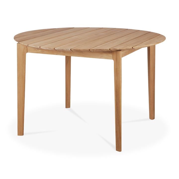 Bok Round Outdoor Dining Table - Natural Teak